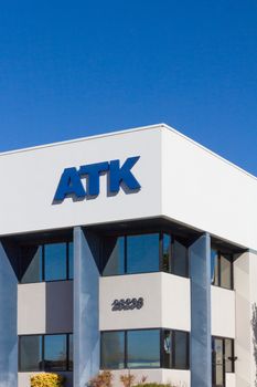 VALENCIA CA/USA - DECEMBER 26, 2015: ATK Services headquarters and logo.