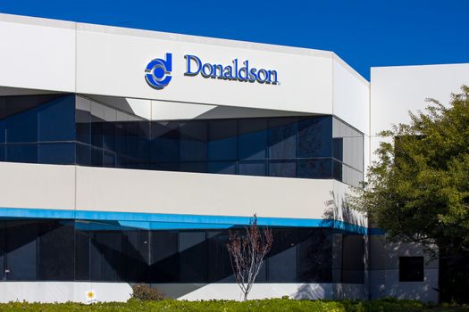 VALENCIA CA/USA - DECEMBER 26, 2015: Donaldson Company exterior and logo. Donaldson Company, Inc. is a filtration company.