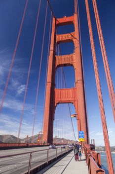 The Golden Gate Bridge in San Francisco bay