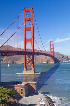 The Golden Gate Bridge in San Francisco bay