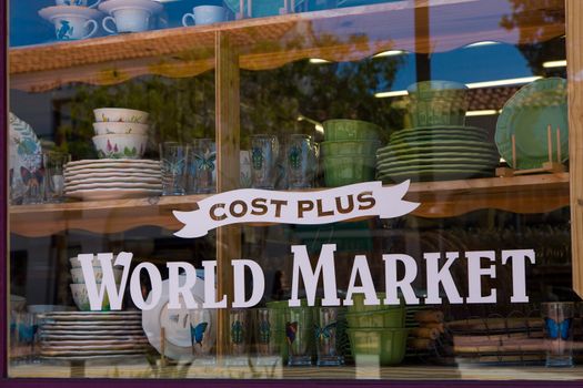 SANTA BARBARA, CA/USA - APRIL 30, 2016: Cost Plus World Market store. Cost Plus World Market is a import retail stores and a subsidiary of Bed Bath & Beyond.