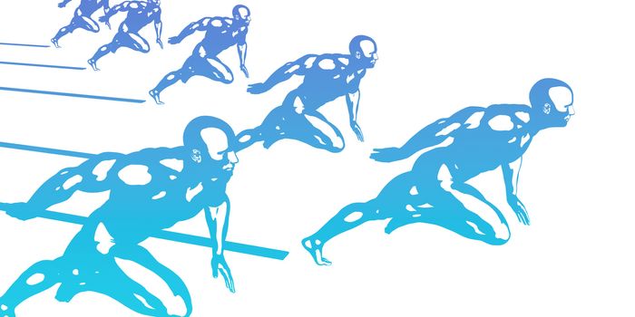 Sports Technology Abstract Concept Background as Art