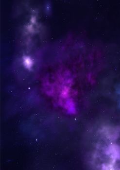 Far being shone nebula and star field against space. "Elements of this image furnished by NASA".