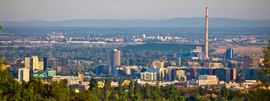 City of Zagreb business district panorama, capital of Croatia