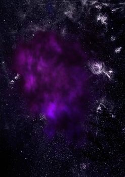 Far being shone nebula and star field against space. "Elements of this image furnished by NASA".