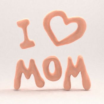  Happy mother's day flying letters. 3D illustration