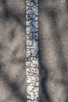 Asphalt highway texture with cracked stripe. texture