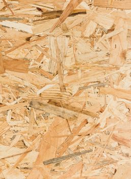 Close up texture of oriented strand board (OSB), Wood board made from piece of wood