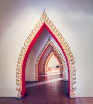 Pathway in Buddhist Temple names "Wat Tham Sua" and "Wat Tham Khao Noi" in Tha Muang, Kanchanaburi, Thailand