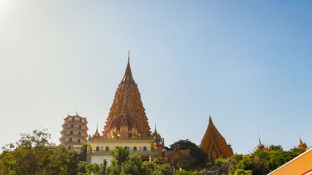Buddhist Temple names "Wat Tham Sua" and "Wat Tham Khao Noi" in Tha Muang, Kanchanaburi, Thailand