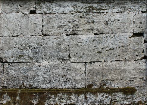 The texture of the stones in the blank stone wall that separates the park Sylvia in the Gatchina park.