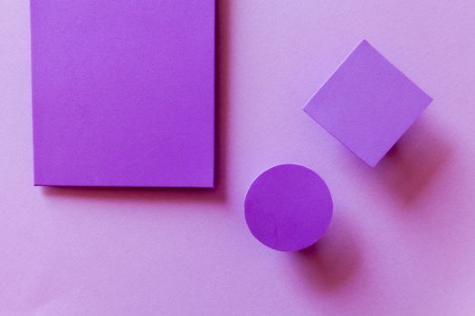 Complementary color background web design imitating the straight lines and curves of the material design and shading paper