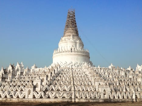 The Hsinbyume white pagoda in the Mingun village, Myanmar