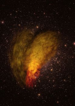 Far being shone nebula and star field against space. "Elements of this image furnished by NASA".
