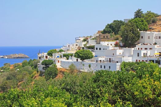 Ancient greek town Lindos on the Rhodes island