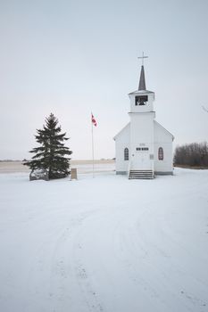 historic architecture of the building on a cold winter day