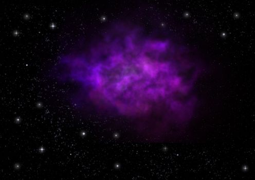 Far being shone nebula and star field against space. "Elements of this image furnished by NASA".