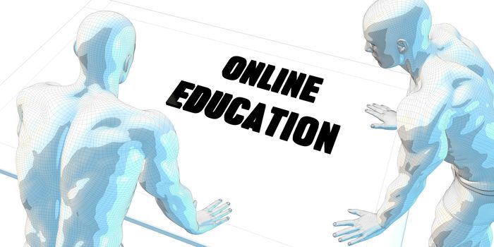 Online Education Discussion and Business Meeting Concept Art