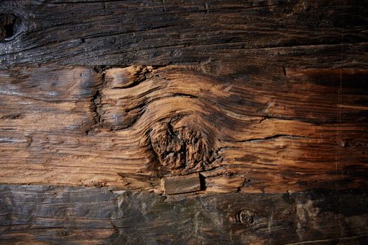 Old natural wooden shabby background close up