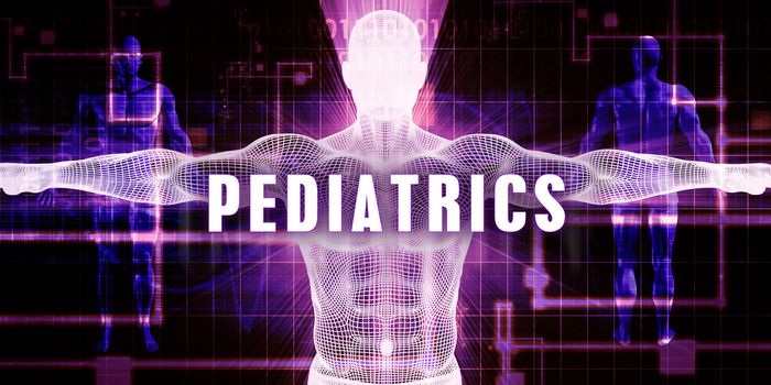 Pediatrics as a Digital Technology Medical Concept Art