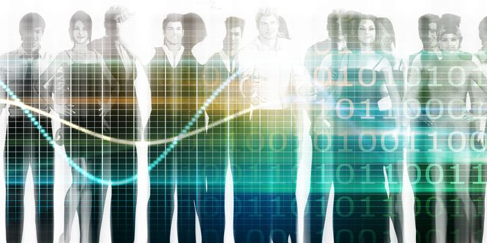 Personnel Management as a Presentation Background Art