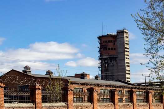 building for industrial use, the tower is of red brick