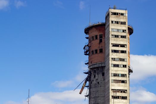 building for industrial use, the tower is of red brick