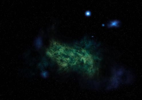 Star field in space a nebulae and a gas congestion. "Elements of this image furnished by NASA".