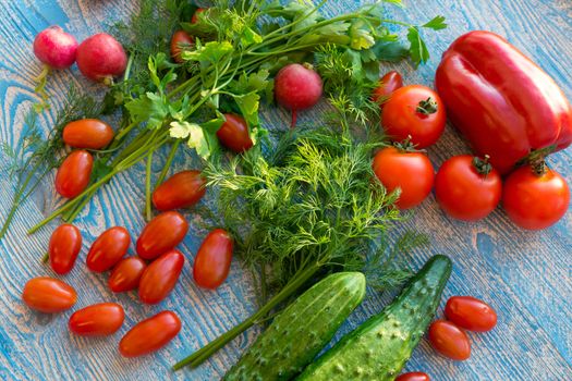 The photo shows the vegetables on the table