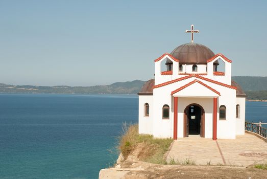 Church on the Mediterranean coast in Greece