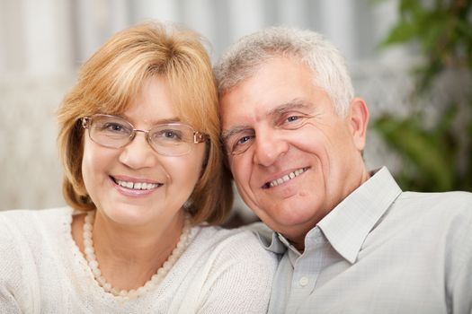 Protrait of senior couple in love