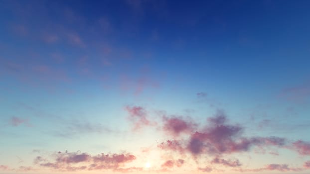 Cloudy blue sky abstract background, blue sky background with tiny clouds, 3d rendering

