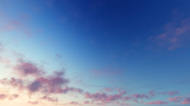 Cloudy blue sky abstract background, blue sky background with tiny clouds, 3d rendering

