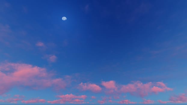 Cloudy blue sky abstract background, blue sky background with tiny clouds, 3d rendering

