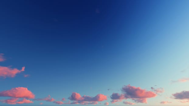 Cloudy blue sky abstract background, blue sky background with tiny clouds, 3d rendering

