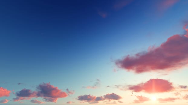 Cloudy blue sky abstract background, blue sky background with tiny clouds, 3d rendering

