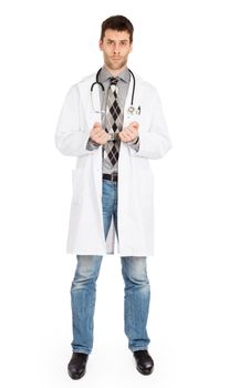 Criminal surgeon - Concept of failure in health care, isolated on white