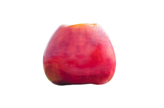 Big ripe red apple isolated on white.