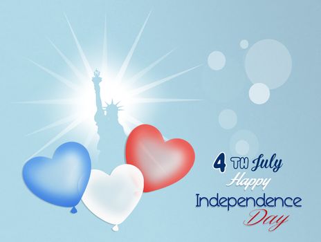 illustration of Independence Day, 4th of July