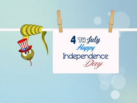 illustration of Independence Day, 4th of July