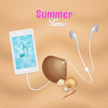 illustration of summer time