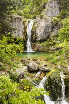 Ourlia forest waterfalls at Olympus mountain, Greece