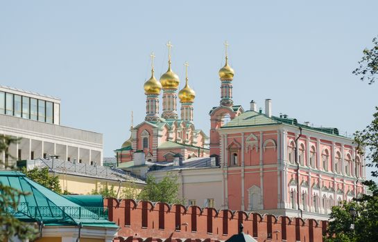 Moscow, Russia - August 11, 2015: View of the Church of praise of the Blessed Virgin in the Moscow Kremlin