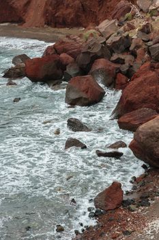 Red Beach is one of the most beautiful and famous beaches of Santorini, Greece