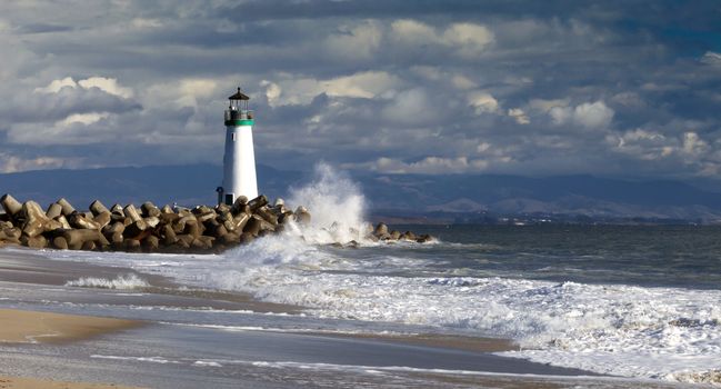 Lighthouse Walton on Santa Cruz Shore