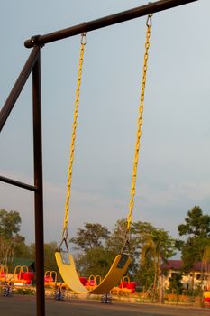 The swings in the playground