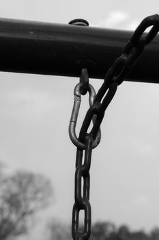 Swing chains in a children play