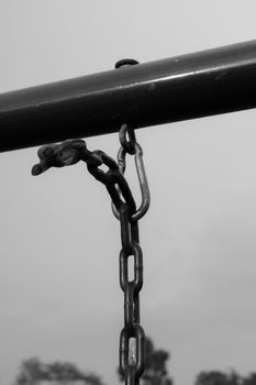 Swing chains in a children play