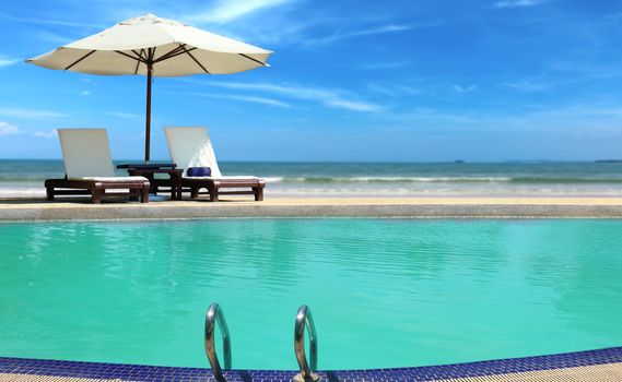 Poolside view near the beach