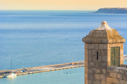 Santa Bárbara Castle (Valencian: Castell de Santa Bàrbara, Spanish: Castillo de Santa Bárbara) is a fortification in the center of Alicante, Spain. It stands on Mount Benacantil (166 m)